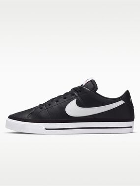 NEW Nike Court Legacy Black White Low-Top Sneakers 7Y 8.5W